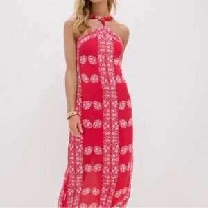 Tuckernuck Red and White Midi Dress NWT